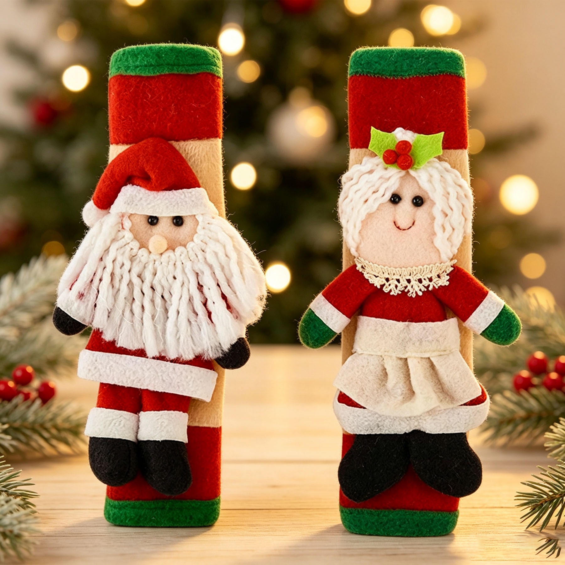 Kitchen Appliances Refrigerators - Neue Weihnachts-Kühlschranktürgriff-Abdeckungen aus weichem Stoff, Schutzhüllen