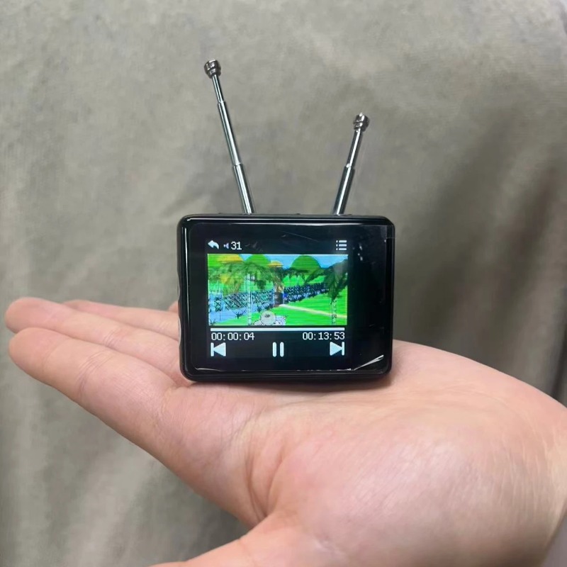 Kitchen Appliances Vintage - Farbiger Touchscreen Miniatur-Retro-TV-Modell mit Anpassbarem Videoinhalten