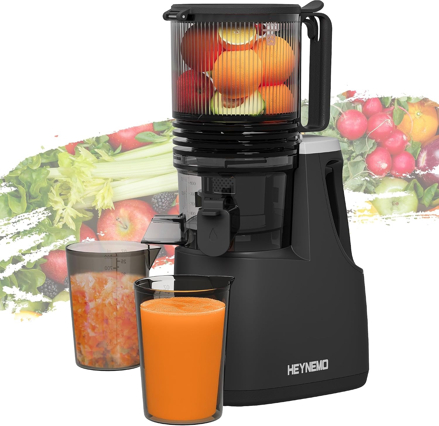 Juicer Cold Press Slow - 5,9'' Breiter Einfüllschacht Slow Juicer, Kaltpress-Entsafter,