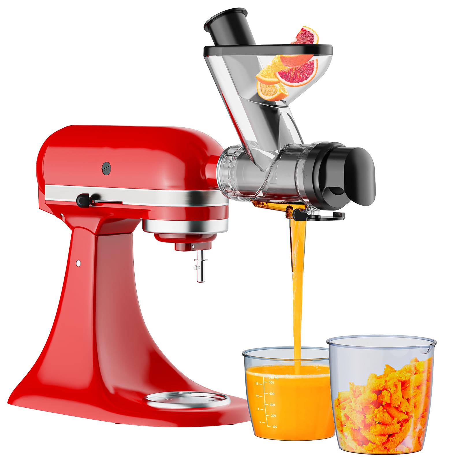 Juicer Cold Press Slow - Zerkleinerungs-Aufsatz für KitchenAid Standmixer, Langsam-Kaltpress-Entsafter mit