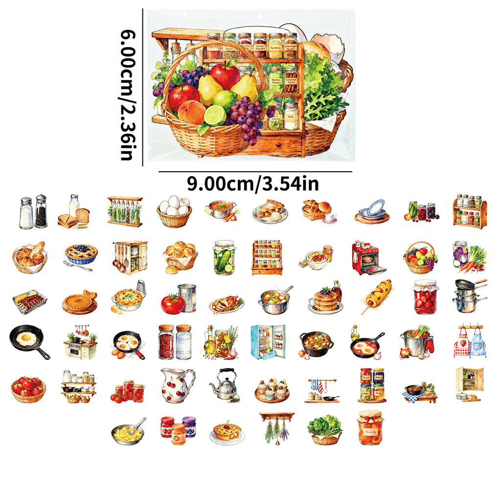56 Stück Retro-Küchen-PET-Aufk – Kitchen Appliances Vintage Bewertung und Preis