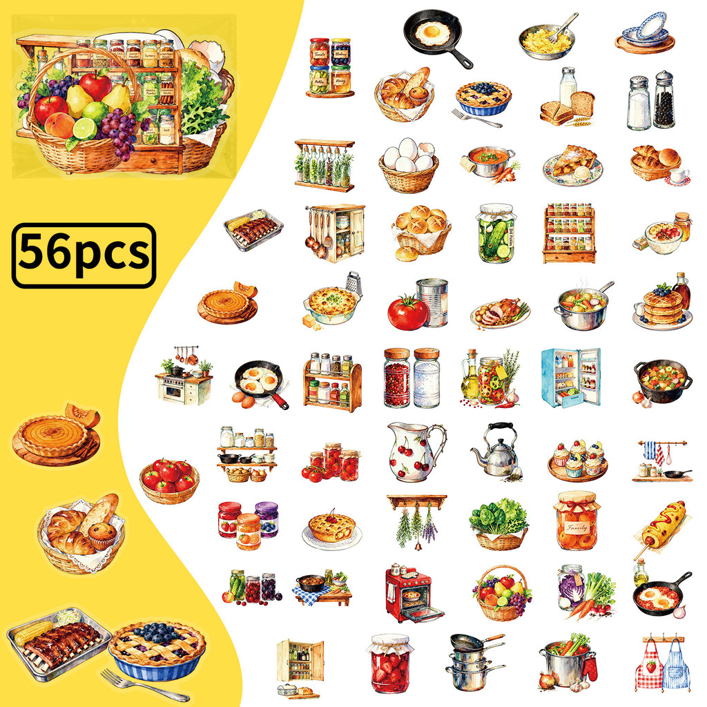 56 Stück Retro-Küchen-PET-Aufk – Kitchen Appliances Vintage Bewertung und Preis